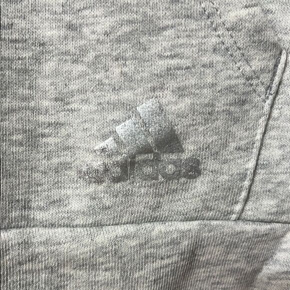 NWOT Adidas GIRLS Grey Hoodie Size Large 14 - Picture 5 of 6